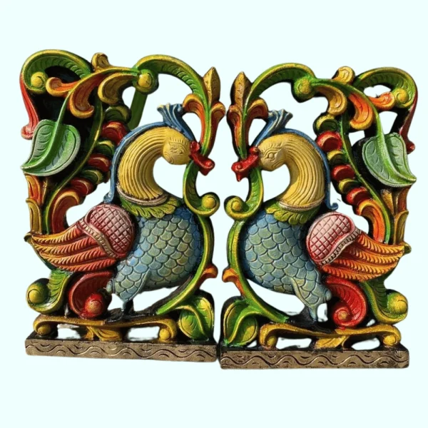 Pair of Hamsa Bird - Wooden Wall Panel - 12 inch